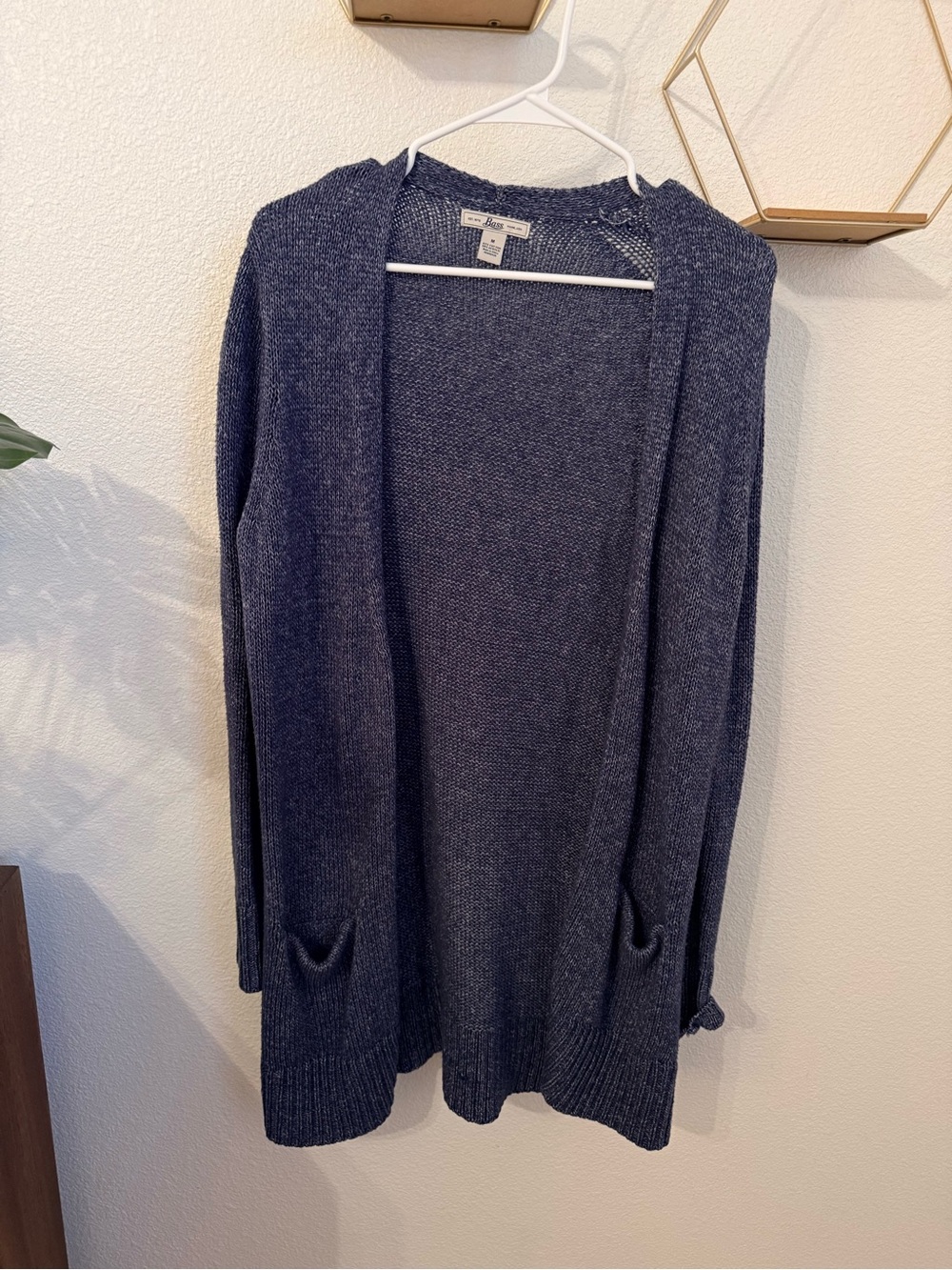 Cozy Open-Front Women's Cardigan Sweater - Navy
